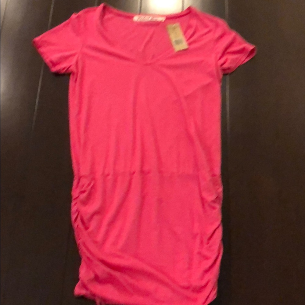 Michael stars cinch bottom pink dress NWT